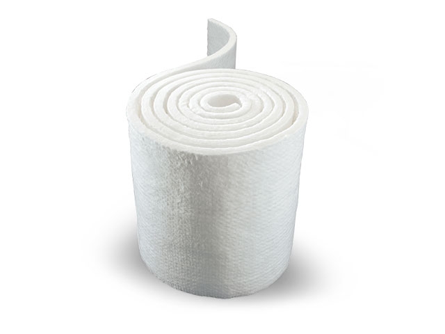 Photograph of the ceramic fiber blanket insulation layers and